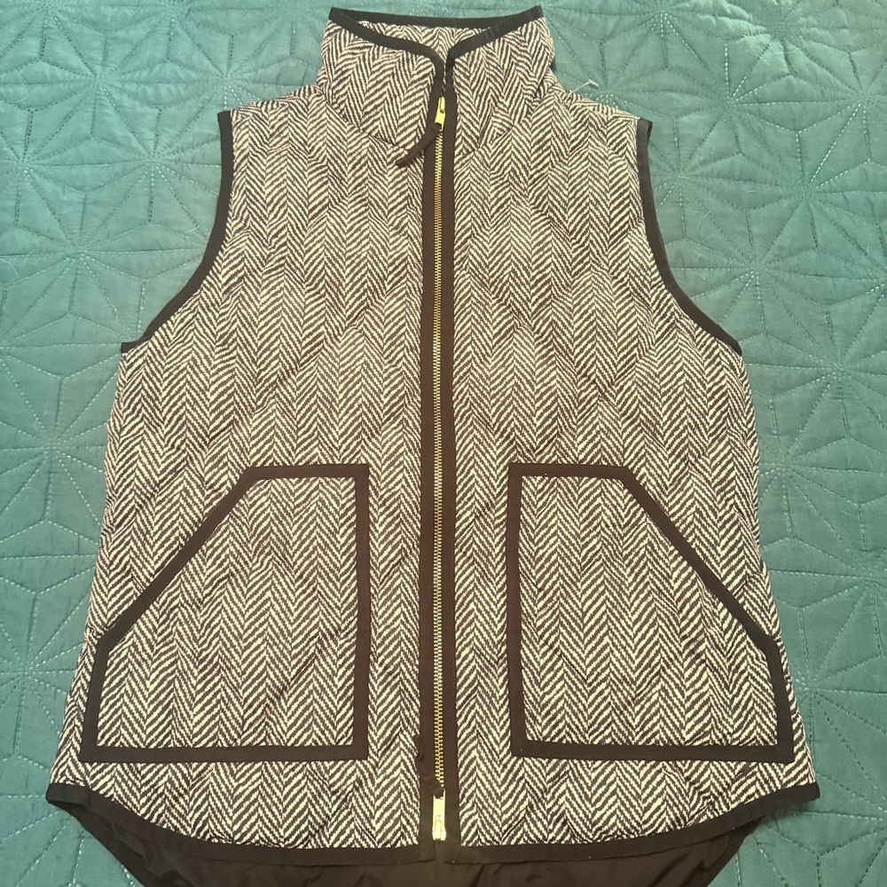 J. Crew Women’s Small S Herringbone Quilted Puffer Vest